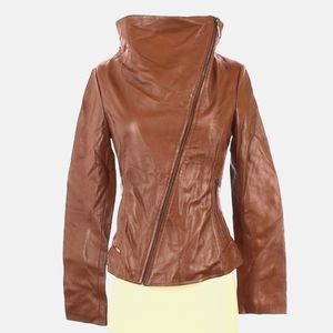 Brown Leather Motorcycle Jacket